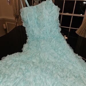 GORGEOUS Flower Applique, MINT GREEN DRESS, size XS...New with Tags